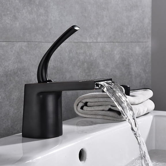 Single Handle Basin Faucets Brass Black/Golden Bathroom Taps Water Sink Creative Deck Mounted Mixer Tapware for Bath