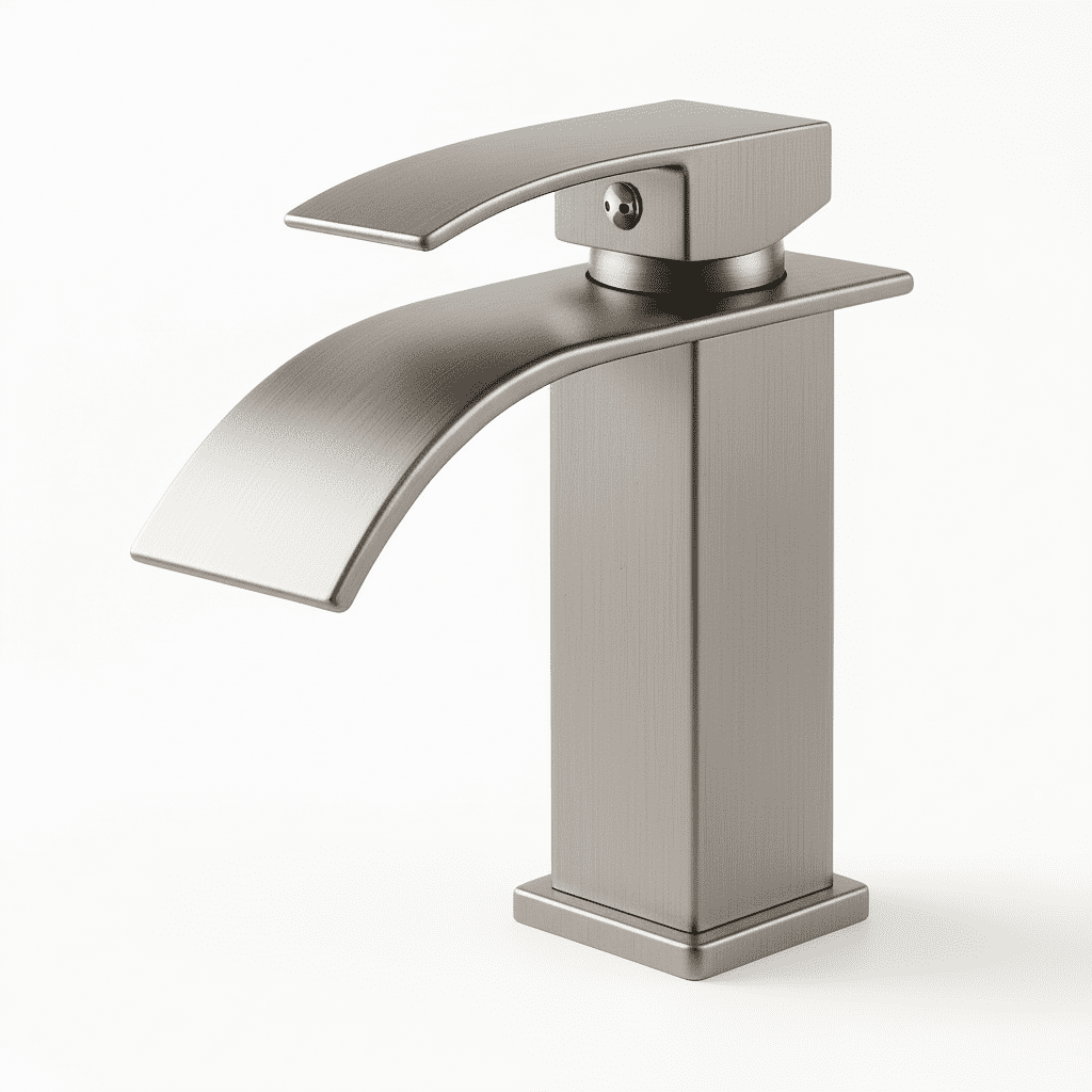 Single Handle Bathroom Faucet Lavatory Faucet Stainless Steel Single Hole-TP, Brushed Nickel