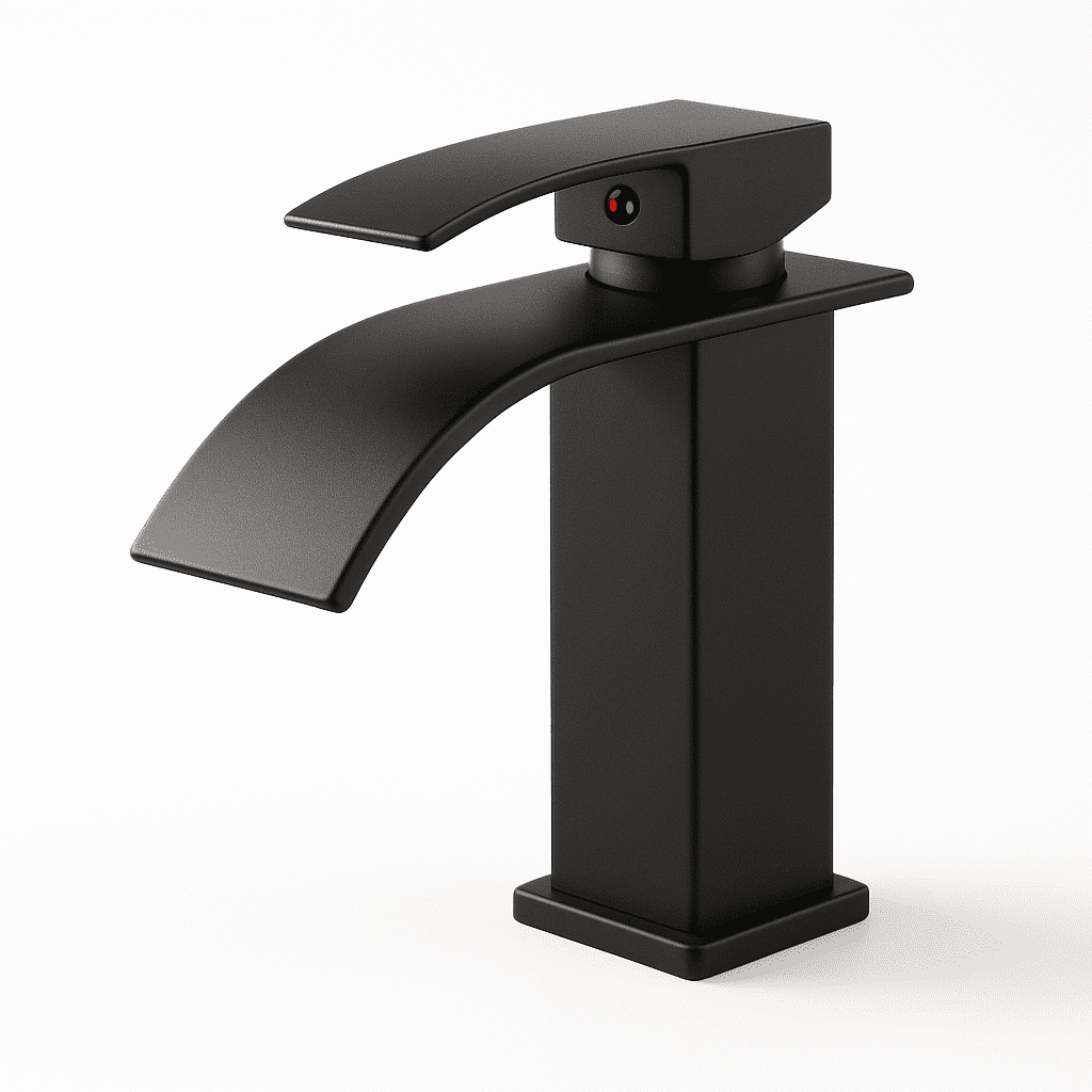 Single Handle Bathroom Faucet Lavatory Faucet Stainless Steel Single Hole-TP, Matte Black