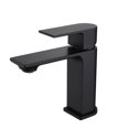 thumbnail image 1 of Single Handle Bathroom Vanity Sink Faucet, Matte Black Single Hole Basin Faucet, 1 of 8