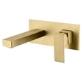 thumbnail image 1 of Single Handle Brushed Gold Wall Mount Bathroom Faucet Includes Brass Valve, 1 of 7