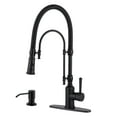 thumbnail image 1 of Wowow 20.7 in. Single Handle Convenient Pull Down Sprayer Kitchen Faucet in Black with Soap Dispenser, 1 of 7