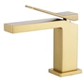 thumbnail image 1 of Single Handle Deck Mounted Bathroom Sink Faucet in Brushed Gold with 6-inch Cover Plate, 1 of 5