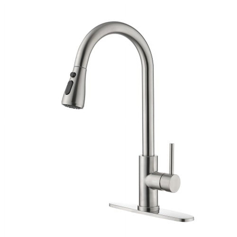 Brushed Nickel Stainless Steel Pull-Out Spray Kitchen Faucet