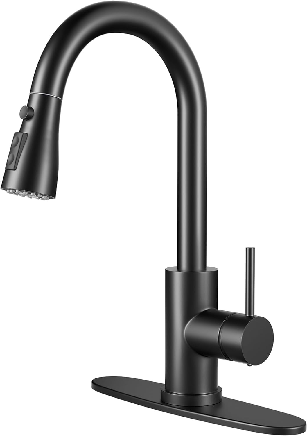 Matte Black Stainless Steel Pull Down Kitchen Faucet with Single Handle