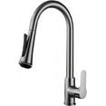 SingleHandle Kitchen Faucet with Pull Down Sprayer, Stainless Steel