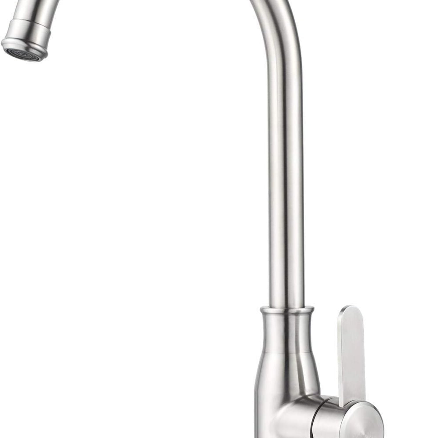 Single Handle Kitchen Faucet Stainless Steel Brushed Nickel，Modern High Arc Kitchen Sink Faucet, Commercial Bar Sink Faucet One Hole with Deck