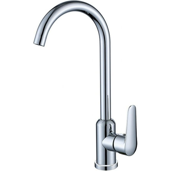 Single-Handle Kitchen Faucet, Stainless Steel Hot and Cold Water Mixer Tap, 360Rotation Sink Faucet, High Standard Electroplating, Ceramic Valve Core