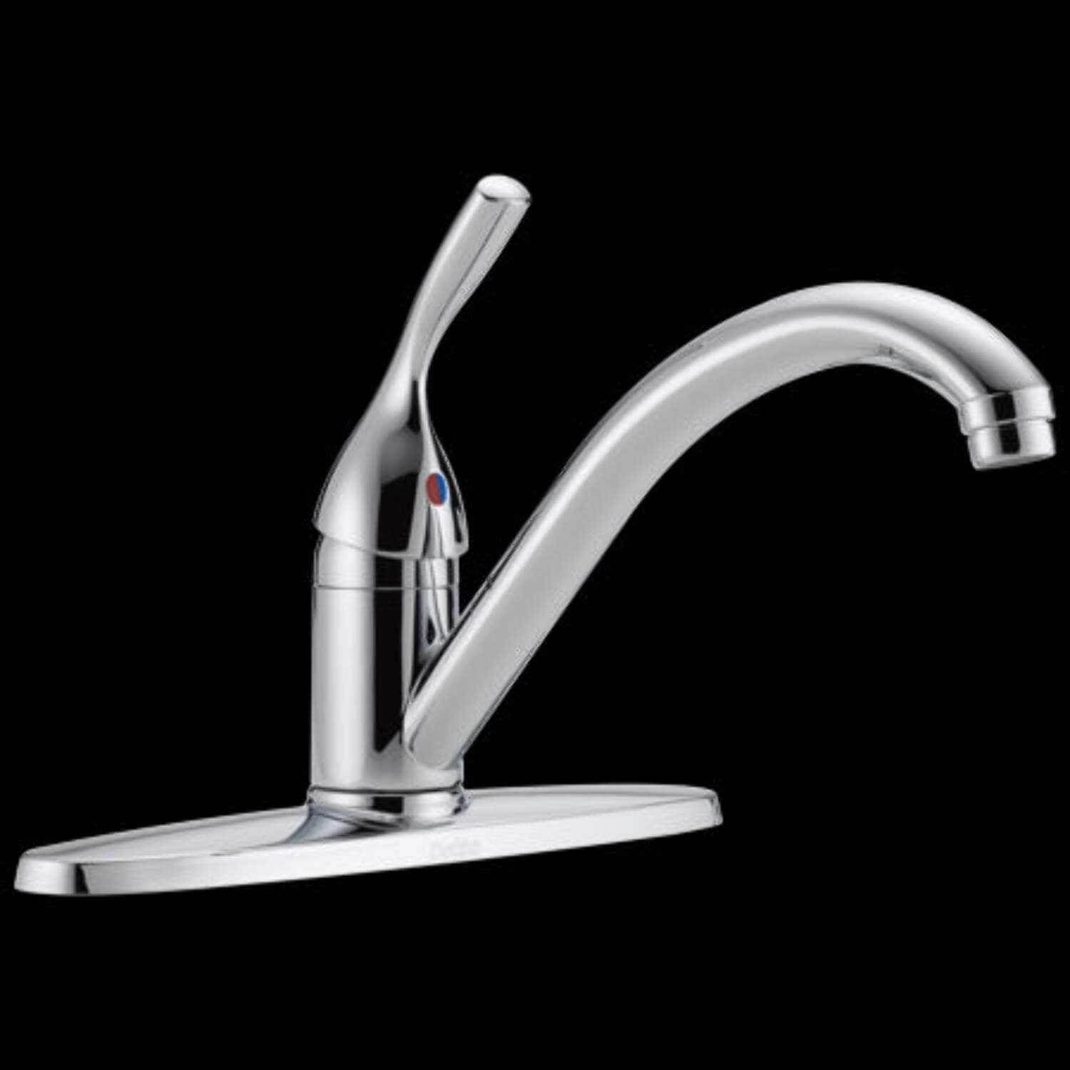 Classic Chrome Single Handle Low Arc Kitchen Faucet