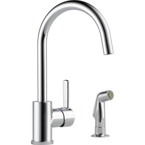 Single Handle Kitchen Faucet with Spray - Chrome