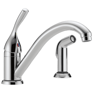 Single Handle Kitchen Faucet with Spray in Chrome 175-DST