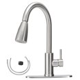 thumbnail image 1 of Single Handle, Pull-Out Sprayer, Modern Water Tap Stainless Steel 3/8" Kitchen Faucet, 1 of 8