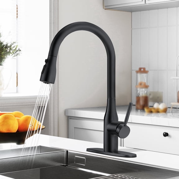 Sunrinx Pull Down Kitchen Faucet, 3 Spray Modes, 360° Swivel Stainless Steel Sink Faucet,