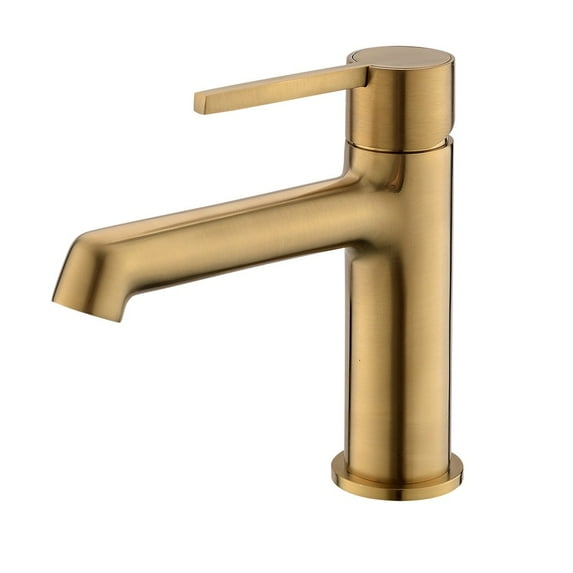 Single Handle Sink Bathroom Vanity Faucet Golden Brushed, Gold Finish