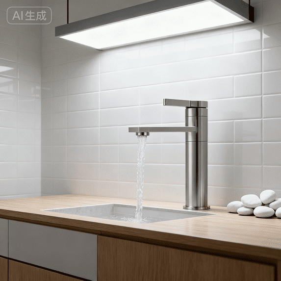 Single Handle Bathroom Sink Faucet, Brushed Nickel Spot-Free Vanity Faucet