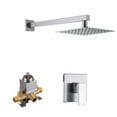 thumbnail image 1 of Single Handle Square 1-Spray Shower Faucet 1.8 GPM with 15 in. Shower Arm and Pressure Balance, 1 of 6