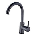 Single Handle Standard Kitchen Faucet in Matte Black