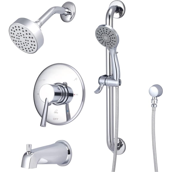 Single Handle Tub/Shower Trim Set W/Handheld Chrome