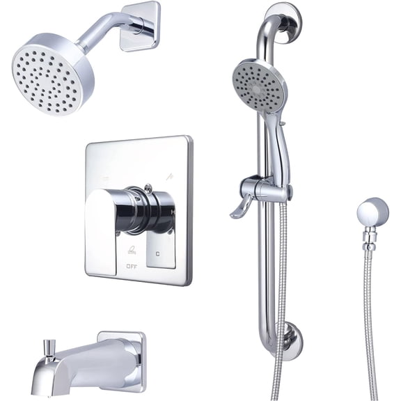 Single Handle Tub/Shower Trim Set W/Handheld Chrome
