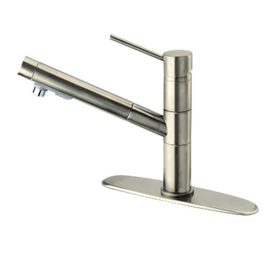 Single Handle kitchen Faucet with Pull-Out 2 Mode Spray, Polished Nickel