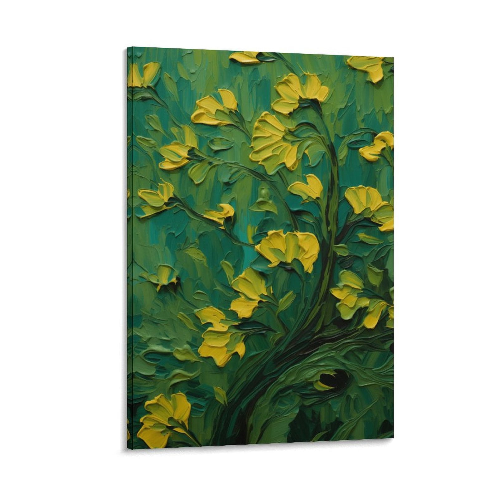 Single Hanging Picture An_image_of_green_flower Wall Art Framed