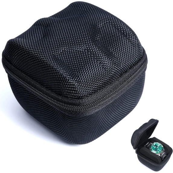 Single Hard Watch travel Cases, Men's Wristwatch Smartwatch Sports Watch Roll Display Organizer Box with Custom Flexible Pillow 55mm Face Watch