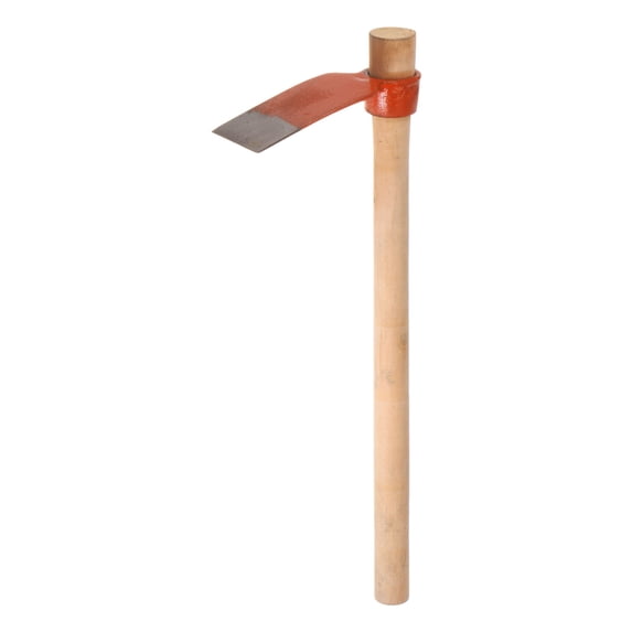 Single Head Garden Hoe Rake 16" Forged Garden Hoe Tools with Orange Wooden Handle Garden Rakes Shovel