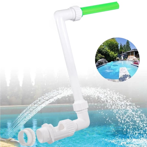 Single Head Glow Pool Fountain, Adjustable Sprinkler with Adapter, Cools Pool Water(White)