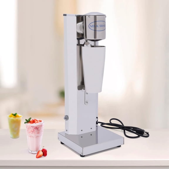 Single Head Milkshake Maker Machine Commercial Electric Smoothie Blender Stainless Steel, Electric Smoothie Ice Cream Maker for Commercial and Home(110V)