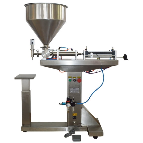 Single Head Paste Liquid Filling Machine Dual Purpose Pneumatic Bottle Filler 110V 30-300ml with Stand for Oil Honey Water Liquids Cream