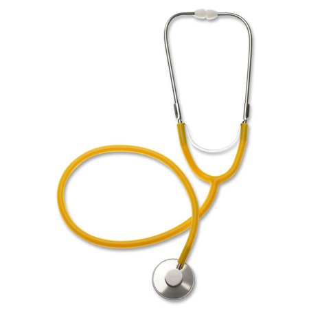 Medline Single-Head Stethoscope with 22 in L Tubing, Yellow