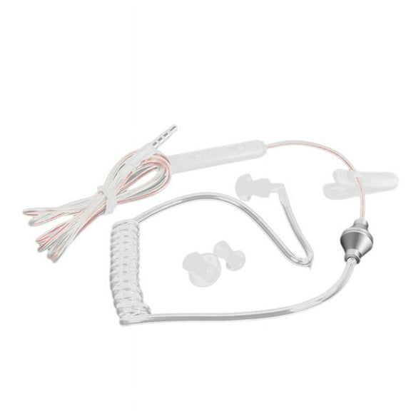 Single Headphone 3.5mm Anti Radiation Mobile Phone Earphone with Air Pipe Mic for Phone Transparent