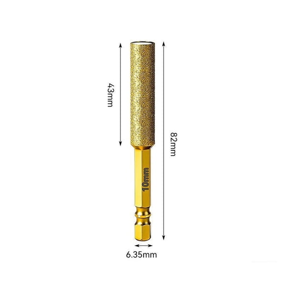 Single Hex Shank Drill Bit (10mm) Multi-Function Hole Cutter Grinding Head For Tile Glass Household Construction Projects