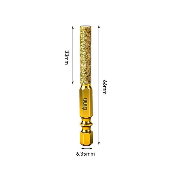 Single Hex Shank Drill Bit (6mm) Multi-Function Hole Cutter Grinding Head For Tile Glass Household Construction Projects