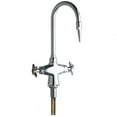 thumbnail image 1 of Single Hole 2-Handle High Arc Laboratory Faucet in Chrome with 5-1/4 in. Rigid/Swing Gooseneck Spout, 1 of 2