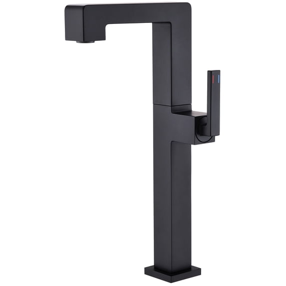 Single Hole Bathroom Sink Faucet, Deck Mounted Lever Handle Vessel Sink Faucet