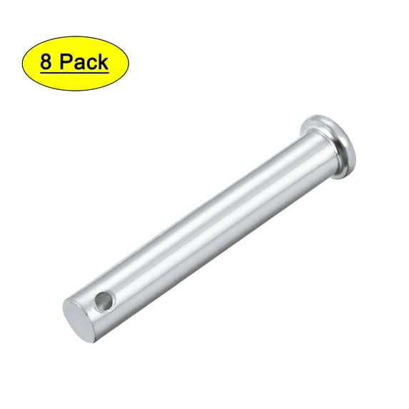 Single Hole Clevis Pins -10mm x 65mm Flat Head Zinc-Plating Solid Steel Link Hinge Pin 8Pcs