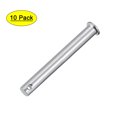 thumbnail image 1 of Single Hole Clevis Pins,10mm x 90mm Flat Head Zinc-Plating Steel  10Pcs, 1 of 5