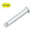 thumbnail image 1 of Single Hole Clevis Pins -8mm x 60mm Flat Head Zinc-Plating Solid Steel Link Hinge Pin 12Pcs, 1 of 5