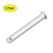 Single Hole Clevis Pins -8mm x 90mm Flat Head Zinc-Plating Solid Steel Link Hinge Pin 4Pcs