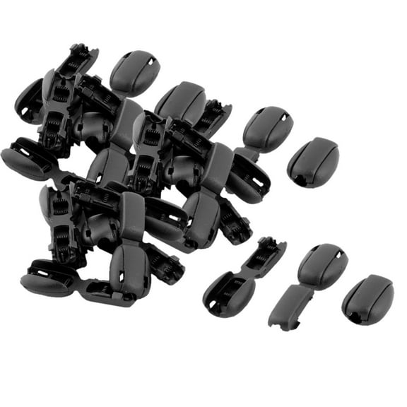 Single Hole Clothes Sliding Cord Rope Lock Stopper Fastener Buckle 30pcs