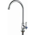 thumbnail image 1 of Single Hole Cold Water Faucet: Deck Mount Kitchen Cold Only - Brass Utility Outdoor Sink Faucet - for Commercial Bar RV Kitchen Farmhouse Laundry - Chrome, 1 of 7