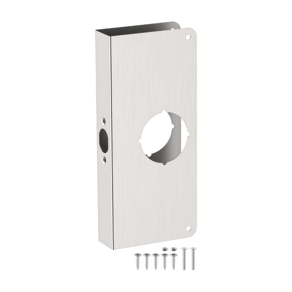 Single Hole Door Lock Strikes Plate Stainless Steel Door Lock Reinforcement Plate For Reinforcing Easy to Install