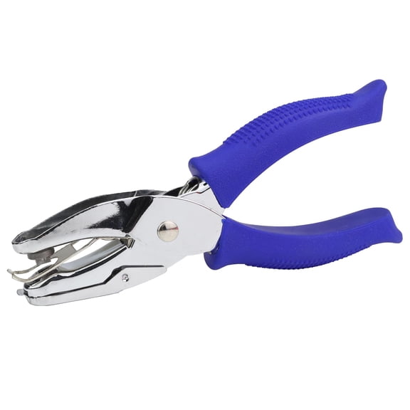 Single Hole Punch,1/4 Inch Diameter of Flower Shape Hole,Handheld Paper Hole Puncher with Blue Soft Grip Handle for Binder, Scrapbooking, Cards, Paper Crafts (Flower Hole)
