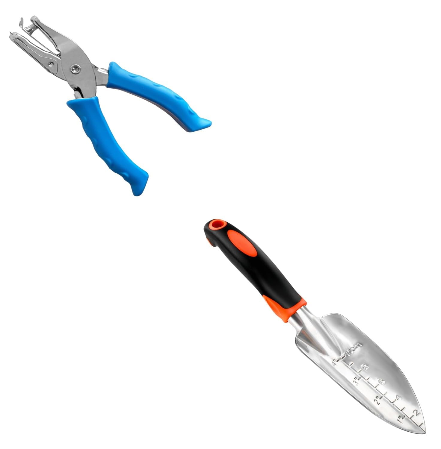 Single Hole Punch 1/4 Inch Hole Puncher for Crafts One Hole Paper Punch with Garden Shovel Trowel Garden Tool with Measurement Mark