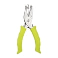 thumbnail image 1 of Single Hole Punch,1/4” Paper Hole Puncher with Paper Holder and Soft Silicone Grip,Handheld Circle Punch,Durable Metal One Hole Paper Punch for Tickets Gift Tags Craft & Scrapbook(5.3x2.5")(Yellow), 1 of 8