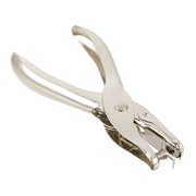 Single Hole Punch by B2C - Metal Handheld Paper Punch - 5.12" x 2.36"   Durable Silver Design for Classroom - Office - Crafts - and Binder Organization - 12 Pack