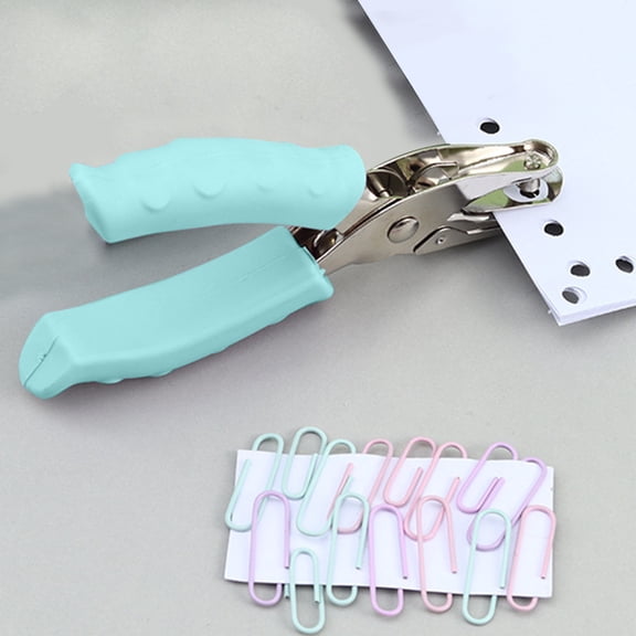 Single Hole Punch, One Hole Puncher with Soft Grip Handle, Paper Hole Punches, Small Hole Punchers with Paper Mess Tray, for Crafts, Scrapbooks