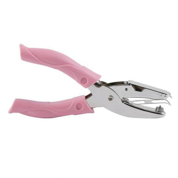 Single Hole Puncher, 8 Sheet Capacity, Paper Punch For Craft Paper, DIY Crafts - Pink