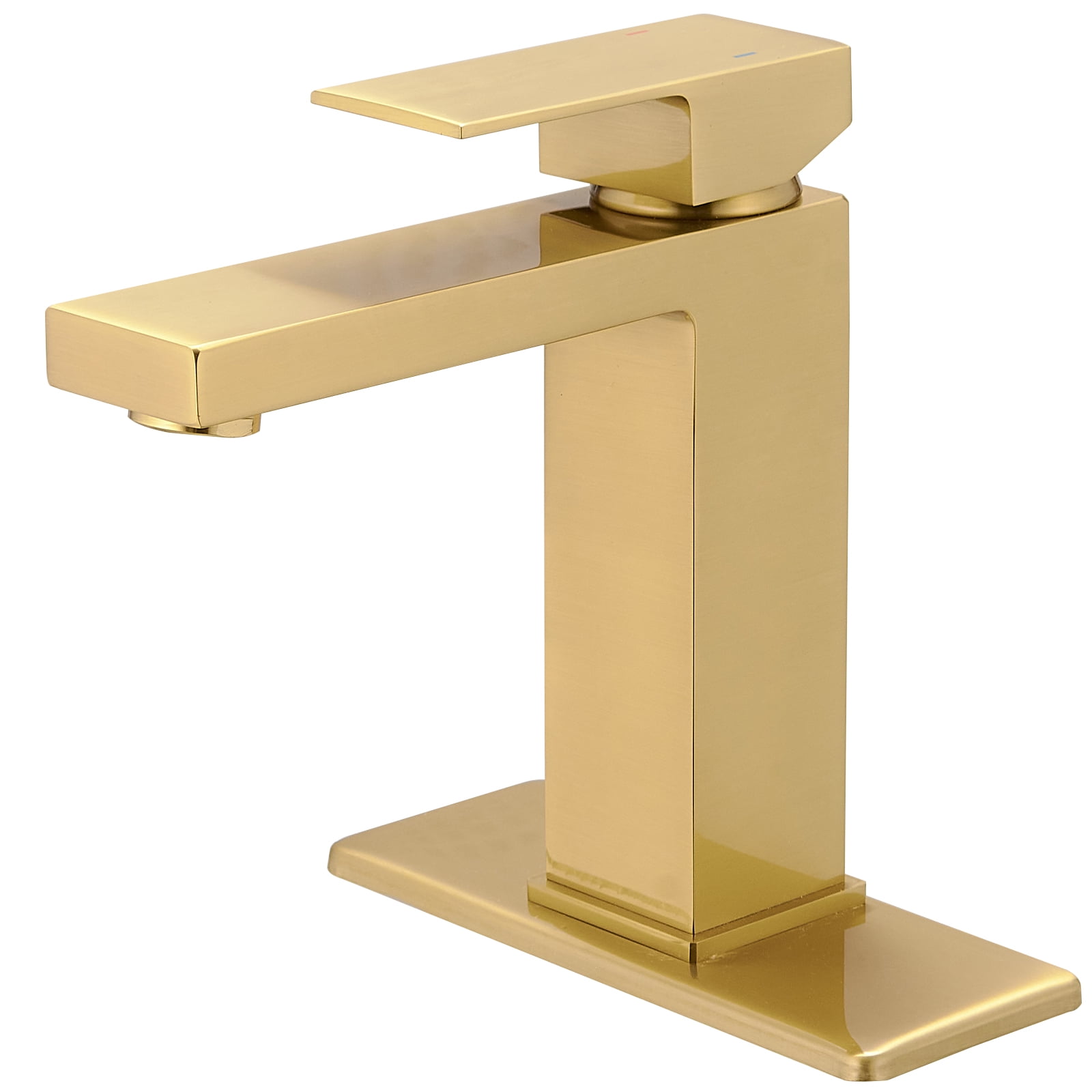 Brushed Gold Stainless Steel Single-Handle Bathroom Faucet